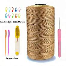 Ice Silk Shiny Yarn, Flat Polyester Satin Ribbon Yarn, Crochet Polyester Tassel Rope - Perfect For Sun Hats, Bags, Wallets, Shoes, Mats And DIY Crafts, Crochet Knitting, Crochet Yarn, Thread - Multicolor - View 28