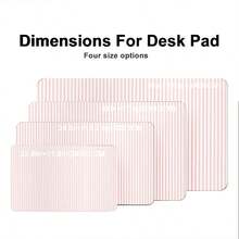 1pc INS Style Pink & White Striped Leather Mouse Pad, Cute Desktop Decor Mat, Thick Non-Slip Office & Gaming Keyboard Pad - View 8