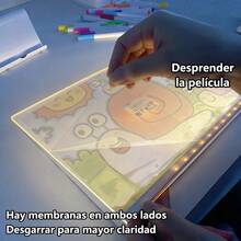 30*20cm Tablero de dibujo luminoso borrable, tablero de escritura transparente acrílico de doble cara, Cartelera de bricolaje, regalo de cumpleaños creativo, decoración de escritorio de oficina - Multicolor - Ver 6