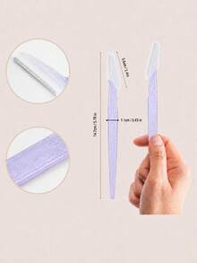 24PCS/12pcs/6pcs/3pcs/1pc Eyebrow Shaving Set Designed For Women And Men, Includes Storage Box With Safety Cap, Eyebrow Trimmer For Trimming And Shaping Beautiful Eyebrows, Facial Hair Removal Razor, Washable And Reusable, Suitable For Facial And Body Hair Removal, Essential Tool For Hair Salon, Makeup And Beauty Industry And Daily Use, Beauty And Travel Accessory - Multicolor - View 2