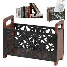 Moderner Blumen-Zeitschriftenständer Mit Zeitungshalter & Bücherregal-Aufbewahrungskorb, 33x24x13cm Für Das Büro & Zu Hause – Ideal Für Die Lektüre Neben Dem Wohnzimmersofa, Das Sortieren Von Zeitschriften Im Arbeitszimmer & Die Dekorative Organisation in Ferienwohnungen Oder Luxuriösen Häusern. - A - Übersicht 1