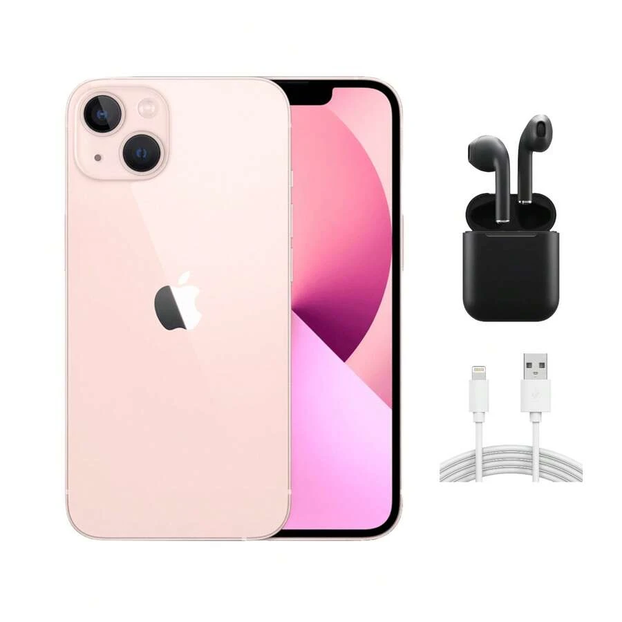 Apple IPhone 13 Mini A2481 (Fully Unlocked) 128 Pink W/ Wireless Earbuds - View 1