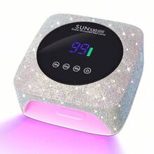 DianaBeauty Lampu Kuku LED 57, Lampu Pengering Gel Kuku UV LED Nirkabel dengan Layar Besar, Peralatan Salon Kuku Profesional - Perak - View 13