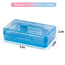 Large Hard Shell Pencil Case, Bulk Transparent Crayon Box | Marker Storage Box, Plastic Storage Box With Snap Lid, Art & Craft Storage Box, Back To School Stationery, Colorful - A - View 3
