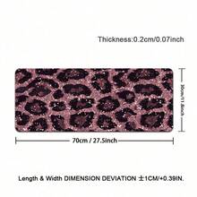 1pc Pink Glitter Leopard Print Pattern Mouse Pad Cute HD Rubber Desk Pad Extended Gaming Keyboard Mats Extra Large XXL Non-Slip Office & Gaming Mousepad - View 11