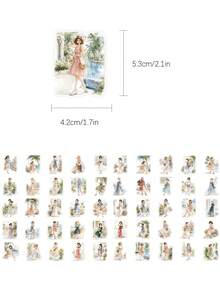 50pcs Vacation Stickers For Decorating Planner, Diary, Scrapbook, Luggage, Guitar, Skateboard, Manual, Notebook, Tablet, Water Bottle, Phone - Vacation - View 6