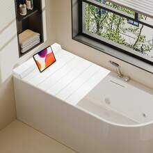 White PVC Stainless Steel Foldable Bath Cover With Protective Edge For Dust-Proofing And Keeping The Water Temperature - White - View 3