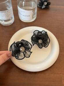 2pcs/1pc Elegant Exquisite Bow Hair Clip, Versatile Sweet Fashion Bangs Hair Clip Hair Accessory, Suitable For Daily Use, Party Gathering, Halloween, Christmas Gift - Multicolor - View 3