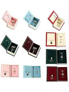 1pc Creative Book-Shaped Jewelry Box, Luxury Magnetic Flip Cover Mini Ring Box, Cute Compact Jewelry Gift Box, Portable Vintage Book Jewelry Storage Box, Suitable For Valentine's Day, Wedding Anniversary, Engagement, Vanity Decor - Multicolor - View 6