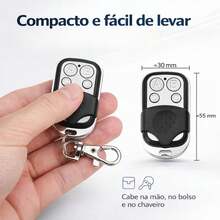 Controles Remoto 433MHz Clonador Duplicador Universal, Copiador para Portão Eletrônico, Garagem, Alarme Veicular, Casa e Condomínio - 3 controles - Visão 5