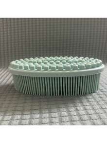 1pc Double-Sided Silicone Bath Brush, Scalp Scrub Brush, Exfoliating Body Brush, Soft Reusable Hair And Body Cleaning Brush - Multicolor - View 3