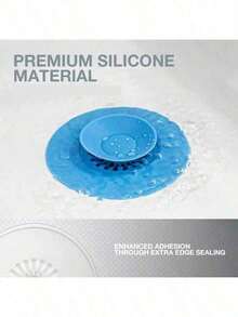 1pc Universal 2-In-1 Kitchen Sink Drain Stopper With Premium Silicone Filter, Anti-Clogging Pop-Up Drain Plug, Hair Catcher For Bathtub, Shower And Sink - Multicolor - View 5