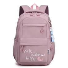 Korean Style New Backpack For Boys And Girls, Middle School Grades 3-6, Large Capacity Solid Color Travel Lightweight Casual Minimalist Student Backpack - Multicolor - View 7