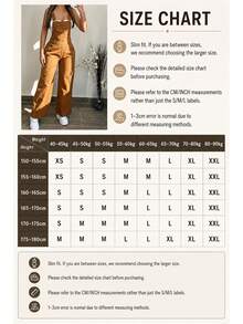 Autumn V-Neck Outerwear Vest & Wide Leg Suit Pants Commuter Set Christmas - Khaki - View 7