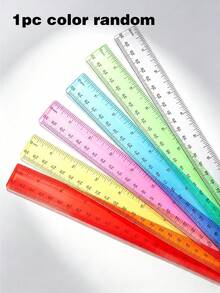 30 Inch Plastic Ruler, Dual Scale High Clarity Markings, Colorful Transparent Ruler, Straight Ruler, Flexible Transparent Multicolor Style, Equipped With Centimeter And Inch Scales, Suitable For Classroom, Office, Teachers And Students Use, Essential Back To School Student Stationery. - A - View 8