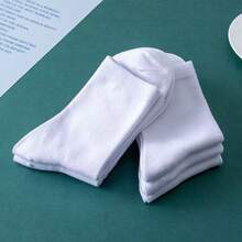 Cotton 6/10/15/20 Pairs Unisex Minimalist Solid Color Mid-Calf Socks - Multicolor - View 7