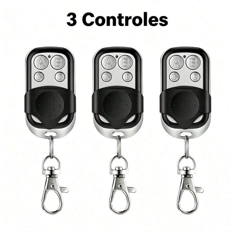 Controles Remoto 433MHz Clonador Duplicador Universal, Copiador para Portão Eletrônico, Garagem, Alarme Veicular, Casa e Condomínio - 3 controles - Visão 1