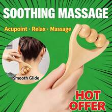 Portable Manual Body Massage Set, Wooden Deep Tissue Massage Tool For Leg, Back, Shoulder And Neck Pain Relief, Home SPA Relaxation Accessory - Transfer - View 3