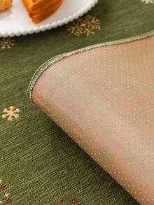 1pc Christmas Holiday Decorative Sofa Cover, Chenille Material Pet-Friendly All-Season Non-Slip Protective Cushion, Suitable For 1-4 Seater Sofa Protection And Decoration, Old Sofa Refurbishment - Green - View 8