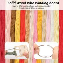 50pcs Wood Floss Organizer Embroidery Thread Organizers Floss Bobbins Holder For Craft DIY Sewing Storage - Set - View 4