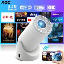 Projetor AOC 4K Profissional com Android 11, Portátil, Wi-Fi e Bluetooth, Rotação de 180°, Suporte a 1080P – Perfeito para Cinema em Casa e Apresentações - Branco - Visão 11