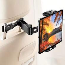 1 Buah Dudukan Tablet 3-in-1 untuk Sandaran Kepala Mobil, Dapat Diputar 360°, Cocok untuk Ponsel 4,7-11 Inci, Kompatibel dengan iPad Pro/Air/Mini/Galaxy, dengan Layar HD 3,5 Inci dan Penjepit, Desain Lipat, Hadiah Liburan, Cocok untuk Perjalanan Darat dan Aktivitas Luar Ruangan, Dudukan Tablet Mobil, Aksesori Perjalanan, Desain Ringkas, Struktur Kokoh - Dapat dilipat - View 2
