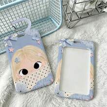 Kawaii Girl Slide‑Open Card Holder Hard ID Card Protector With Coil Wrist Strap For Student Campus Bus Meal Card - A - View 9