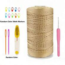 Ice Silk Shiny Yarn, Flat Polyester Satin Ribbon Yarn, Crochet Polyester Tassel Rope - Perfect For Sun Hats, Bags, Wallets, Shoes, Mats And DIY Crafts, Crochet Knitting, Crochet Yarn, Thread - Multicolor - View 26