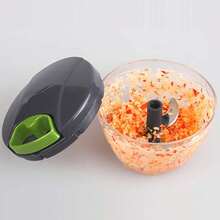 Multi-Functional Vegetable Chopper, Fruit Slicer, Kitchen Vegetable Mincer, Mini Manual Garlic Press, Hand Pull Cord Rotary Garlic Crusher - Multicolor - View 10