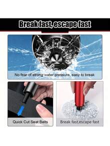 Portable Car Safety Tool | Window Breaker + Seatbelt Cutter – Lifesaving Device For Cars, SUVs And Trucks - Window Breaker - View 8