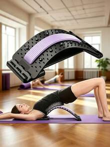 4-Level Adjustable Yoga Back Stretcher Featuring Lumbar For Yoga Waist Exercises Lumbar Support Plate With Massage Function For Upper And Lower Back Office Car Home Use Gym Accessories For Women Exercise Pilates Work Out Equipment For Home - Multicolor - View 2