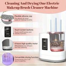Multifunctional 2-In-1 Electric Makeup Brush Cleaner & Dryer, Automatic Rotating Wash & Dry Makeup Brush Cleaning Tool, USB Powered, Perfect Gift - View 3
