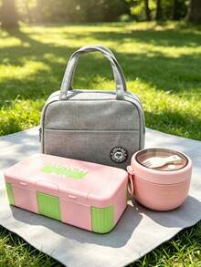 SEAL LOCK 1/3pcs-Cartoon Lunch Box, Student Campus Large Capacity Meal Box, Compartment Breakfast Bento Box, Oatmeal Cup, Fruit Fresh-Keeping Box, Office Worker Weight Loss Meal Box, Suitable For Company, School, Outdoor Picnic - Multicolor - View 4