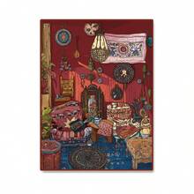A Set Of DIY Scene‑Building Stickers, Retro Oil‑Painting Style 3D Diorama Stickers, European Vintage Scene Handmade 3D Stress‑Relief Shell Fun Leisure Stickers - Small Version 15.0 Grandmother's China Cabinet - View 8