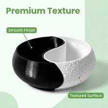 Yin Yang Shaped Detachable Storage Bowl, Ring Earring Watch Key Jewelry Small Item Organizer, Minimalist Desktop Home Decor Ornament, Beautiful And Convenient - Multicolor - View 3