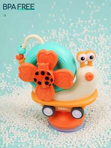 5-In-1 High Chair Toy, Suction Cup Rotating Toy, 1-3 Years Old Toddler Montessori Toy | Snail High Chair Suction Cup Rotating Toy, Suitable For Baby Travel, Car, Flight Essential, Stroller Tray Toy Gift - Multicolor - View 11