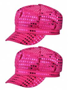 1/2pcs D EXCEED 70s Style Sequin Rhinestone Hat, Women's Party Dance Hat, Disco Daily Wear, Birthday Ball, Ballroom Stage Performance Carnival Accessory - Multicolor - View 23