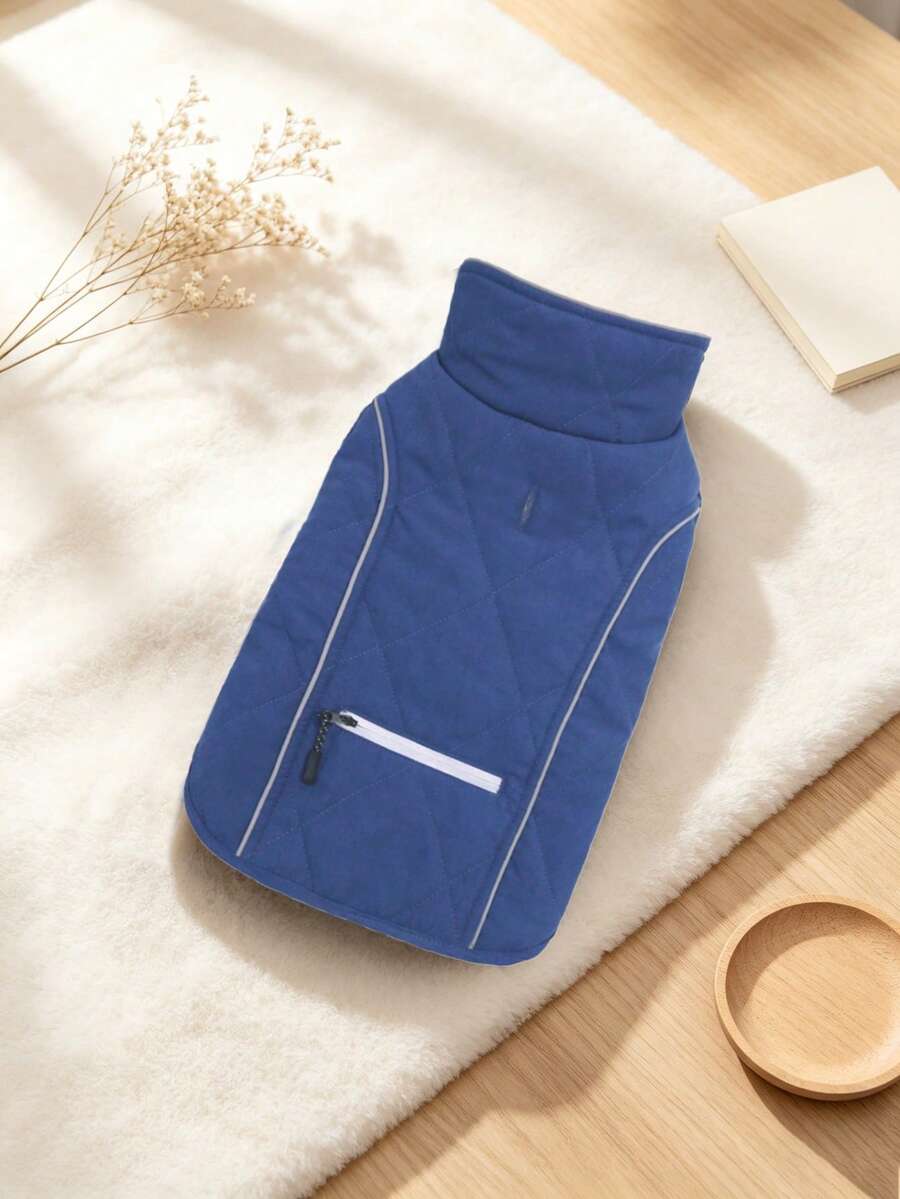 Metglad Quilted Dog Winter Coat, Cold‑Resistant Pet Jacket With Storage Pocket, Reflective Adjustable Cold‑Weather Dog Snow Suit, Indoor & Outdoor Wear For Small, Medium & Large Dogs