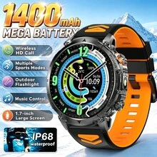 New Upgraded Fashion 1.7" AMOLED Sports Smartwatch, Compass & 1400mAh Large Battery, Wireless/Call Answering, Outdoor LED Flashlight Smartwatch, Message Notification, Pedometer, Compatible With Android And IOS - View 17