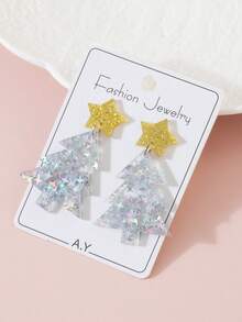 1 par de pendientes colgantes de Halloween, diseño divertido, lindo y juguetón, pendientes para fiesta de Navidad, Acción de Gracias, Halloween y Año Nuevo - Multicolor - Ver 3