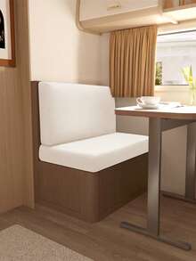 2 piezas/Set(Funda de asiento+Funda de respaldo) Funda de banco de unicolor para caravana, cojines de comedor de RV suaves y elásticos, fundas de polar de felpa elástica para asientos de sofá de restaurante - Multicolor - Ver 11