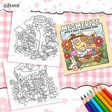 Whimsical Themed Coloring Book: Bold-Easy Patterns Coloring Book For Adults And Children, Cozy Tiny Wonderland & Charming Floral Tiny Character Coloring Pages, Holiday Present For School Supplies, Halloween, Christmas And Various Party Gatherings - Whimsical - View 4