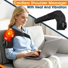 Hailicare Wireless Shoulder Heating Massage Pad, FSA Eligible, Deep Tissue Pain Relief Heating Shoulder Massager, Rotator Cuff Heating Pad, HSA Approved Only - Black - View 3
