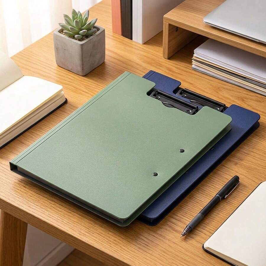 A4 Folder Writing Board Sticky Note Holder Double Clip Test Paper Storage Box, School Supplies Office Stationery, Student-Specific Homework And Test Paper Storage Folder File Organizer Clipboard File Box, Suitable For Office, School - Multicolor - View 1