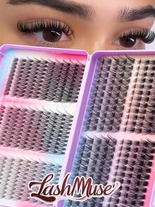 Fengxiu Eyelash Natural Fluffy D-Curl False Eyelash Clusters, 530 Clusters Large Capacity Lash Book, 10D+20D+30D Multi-Density Combination, 8-16MM Mixed Length Single Cluster Lashes, Soft Faux Mink Texture, Lightweight And Slim Fit To Eye Shape, Segmented Lash Design For Easy Customization, Suitable For Natural And Voluminous Eye Makeup, Ideal For Beginners Home Lash Extension, Reusable And Portable For Easy Storage - D - View 8