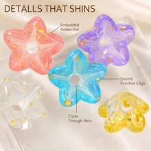 1000pcs 7mm Dual-Color Acrylic Flower Beads, Handmade DIY Jewelry Making Bracelet Necklace Pendant Accessories Semi-Finished Materials - Acrylic Flower Beads - View 3