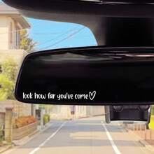 Look How Far You've Come Rearview Mirror Sticker, Car Rearview Mirror Sticker, Vinyl Sticker, Her Gift, Inspirational Sticker, Affirmation Sticker, Car Sticker, Vehicle Use, Car Sticker, Car Vinyl Sticker, Car Accessories, Driving Inspiration, Fashion Sticker, Decoration, Vinyl Glossy Surface, Vinyl Material, Car Sticker, Mirror Sticker, Car Enthusiast, Vehicle Owner - A - View 2
