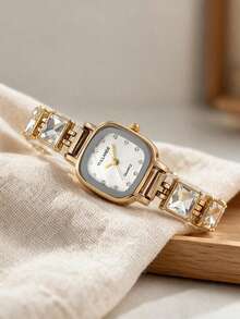 LIANDU 1 Elegant Ladies' Quartz Watch, Shining With Gorgeous And Fashionable Business Luxury Style, Suitable For Daily Wear And Holiday Gifts - Gold - View 4