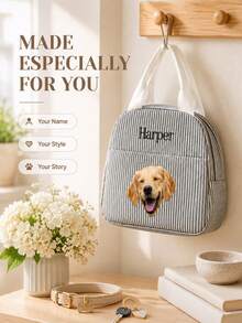 Personalized Insulated Lunch Bag With Name, Custom Lunch Tote Bag, Portable Food Storage Bag, Lunch Bag For Women - Multicolor - View 2