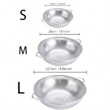 1/3pcs Stainless Steel Multi-Function Strainer Basket - Thickened Mesh Basket With Double Handles, For Draining And Washing Fruits And Vegetables - Multiple Sizes - View 9